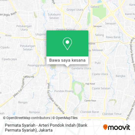 Peta Permata Syariah - Arteri Pondok Indah (Bank Permata Syariah)