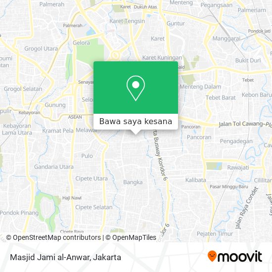 Peta Masjid Jami al-Anwar