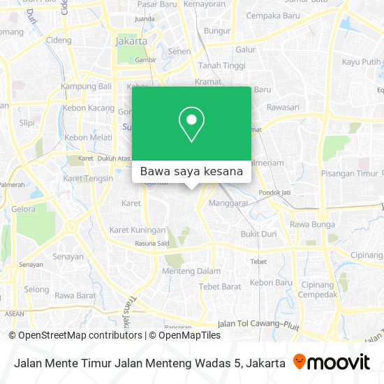 Peta Jalan Mente Timur Jalan Menteng Wadas 5