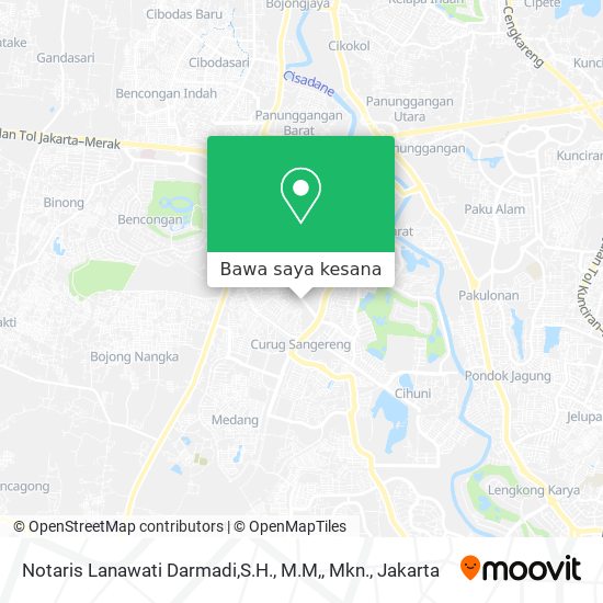 Peta Notaris Lanawati Darmadi,S.H., M.M,, Mkn.