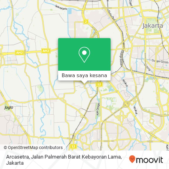 Peta Arcasetra, Jalan Palmerah Barat Kebayoran Lama