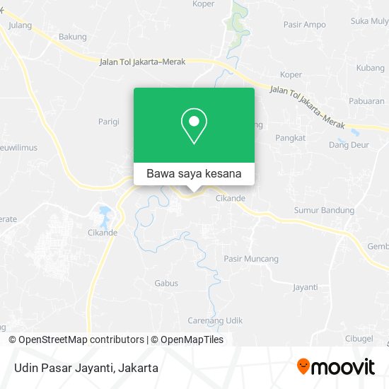 Peta Udin Pasar Jayanti, Jalan Raya Serang