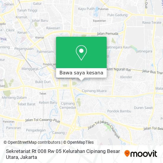 Peta Sekretariat Rt 008 Rw 05 Kelurahan Cipinang Besar Utara