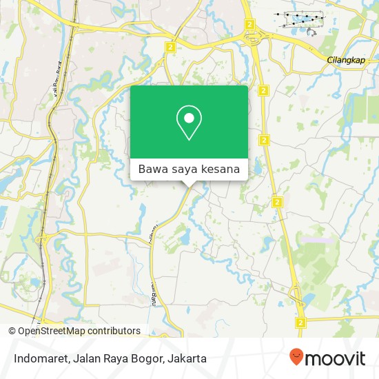 Peta Indomaret, Jalan Raya Bogor