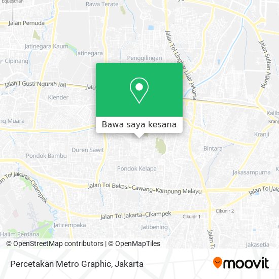Peta Percetakan Metro Graphic