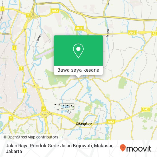 Peta Jalan Raya Pondok Gede Jalan Bojowati, Makasar
