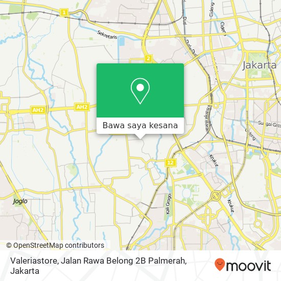 Peta Valeriastore, Jalan Rawa Belong 2B Palmerah