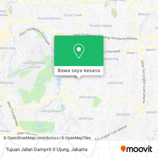 Peta Tujuan Jalan Gamprit II Ujung