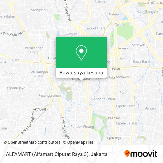 Peta ALFAMART (Alfamart Ciputat Raya 3)