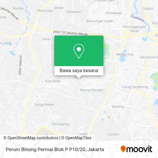 Peta Perum Binong Permai Blok P P10 / 20