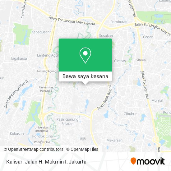 Peta Kalisari Jalan H. Mukmin I
