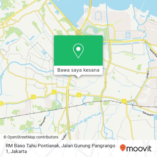 Peta RM Baso Tahu Pontianak, Jalan Gunung Pangrango 1