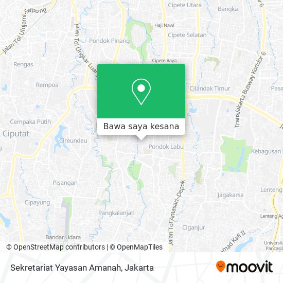Peta Sekretariat Yayasan Amanah