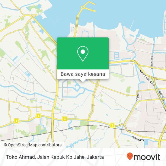 Peta Toko Ahmad, Jalan Kapuk Kb Jahe