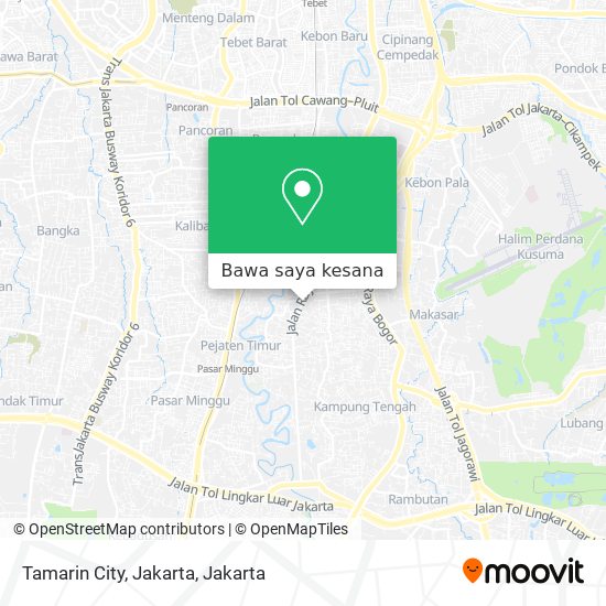 Peta Tamarin City, Jakarta