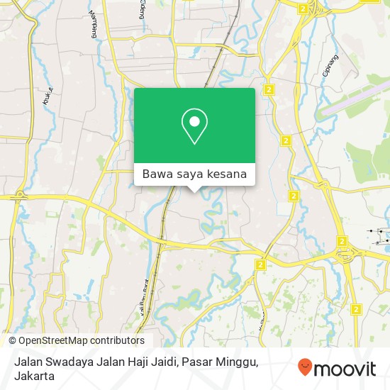 Peta Jalan Swadaya Jalan Haji Jaidi, Pasar Minggu