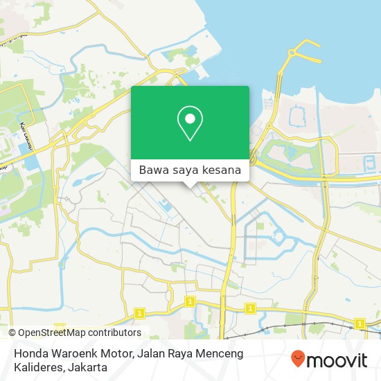 Peta Honda Waroenk Motor, Jalan Raya Menceng Kalideres