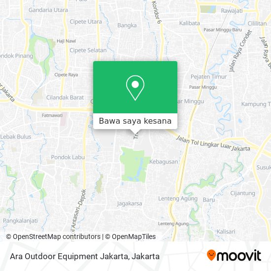 Peta Ara Outdoor Equipment Jakarta