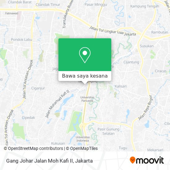 Peta Gang Johar Jalan Moh Kafi II