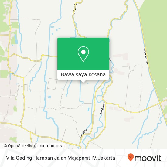 Peta Vila Gading Harapan Jalan Majapahit IV, Babelan