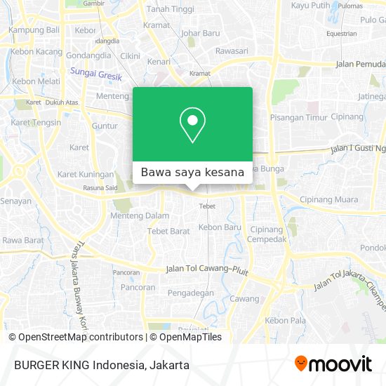 Peta BURGER KING Indonesia
