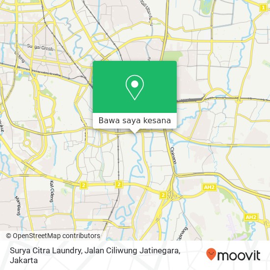 Peta Surya Citra Laundry, Jalan Ciliwung Jatinegara