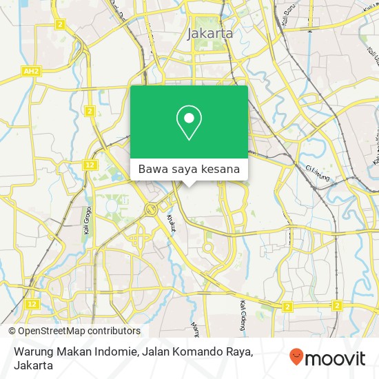 Peta Warung Makan Indomie, Jalan Komando Raya