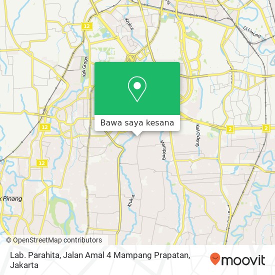 Peta Lab. Parahita, Jalan Amal 4 Mampang Prapatan