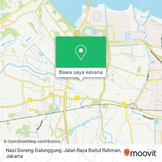 Peta Nasi Goreng Galunggung, Jalan Raya Baitul Rahman