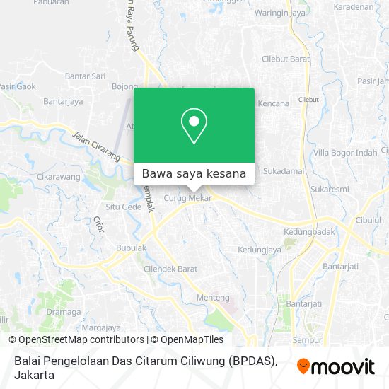 Peta Balai Pengelolaan Das Citarum Ciliwung (BPDAS)