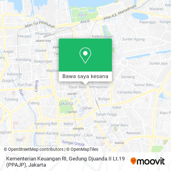 Peta Kementerian Keuangan RI, Gedung Djuanda II Lt.19 (PPAJP)