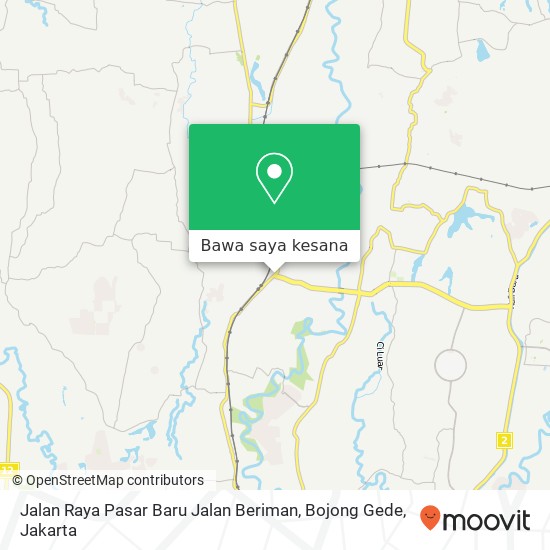 Peta Jalan Raya Pasar Baru Jalan Beriman, Bojong Gede