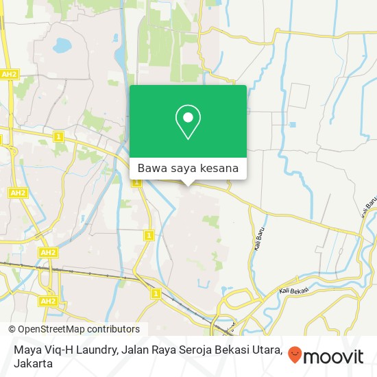 Peta Maya Viq-H Laundry, Jalan Raya Seroja Bekasi Utara