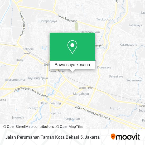 Peta Jalan Perumahan Taman Kota Bekasi 5