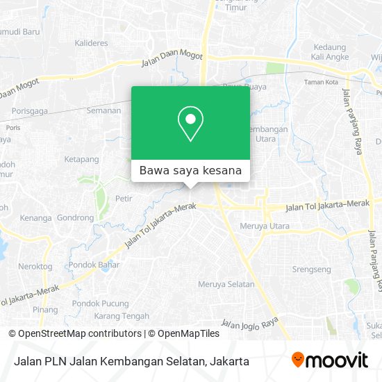 Peta Jalan PLN Jalan Kembangan Selatan