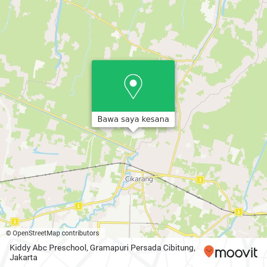 Peta Kiddy Abc Preschool, Gramapuri Persada Cibitung