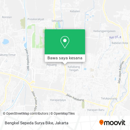 Peta Bengkel Sepeda Surya Bike