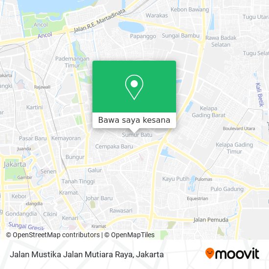 Peta Jalan Mustika Jalan Mutiara Raya