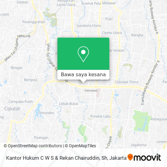 Peta Kantor Hukum C W S & Rekan Chairuddin, Sh