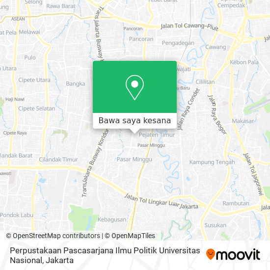 Peta Perpustakaan Pascasarjana Ilmu Politik Universitas Nasional