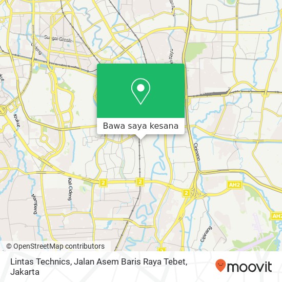 Peta Lintas Technics, Jalan Asem Baris Raya Tebet