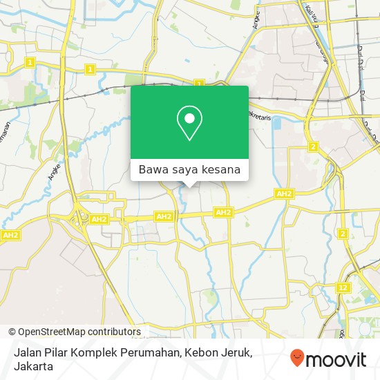 Peta Jalan Pilar Komplek Perumahan, Kebon Jeruk