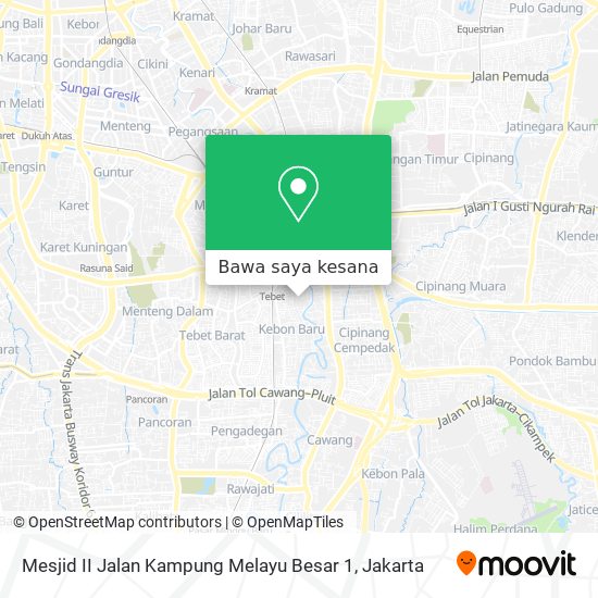 Peta Mesjid II Jalan Kampung Melayu Besar 1