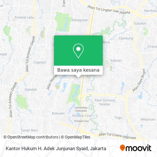 Peta Kantor Hukum H. Adek Junjunan Syaid
