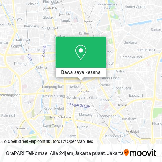 Peta GraPARI Telkomsel Alia 24jam,Jakarta pusat