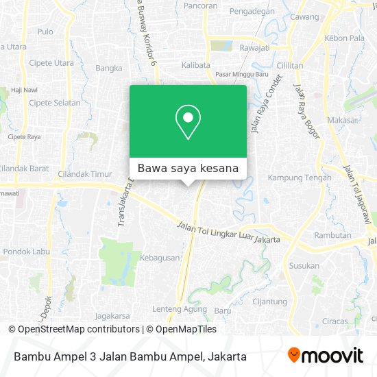 Peta Bambu Ampel 3 Jalan Bambu Ampel