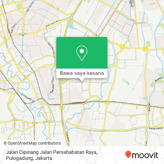 Peta Jalan Cipinang Jalan Persahabatan Raya, Pulogadung