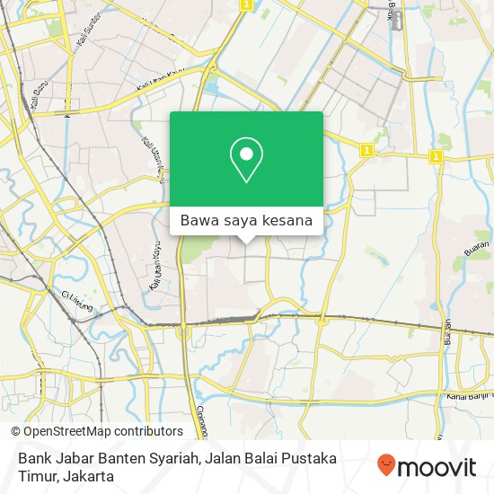 Peta Bank Jabar Banten Syariah, Jalan Balai Pustaka Timur