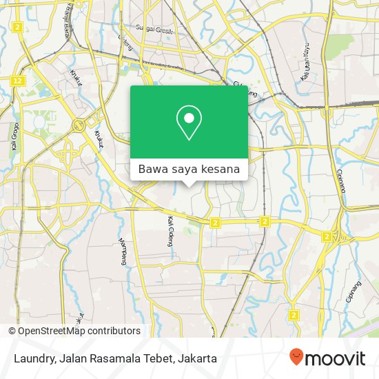 Peta Laundry, Jalan Rasamala Tebet