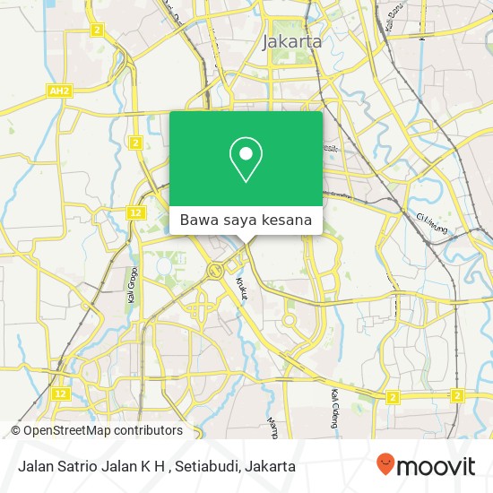 Peta Jalan Satrio Jalan K H , Setiabudi